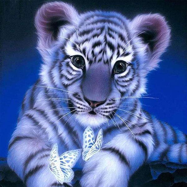 (30x40cm) 5D diamond painting Tiger 9