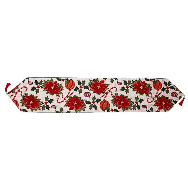 1 stk. Julebordløber 180 x 35 cm (blomster), festlig jul