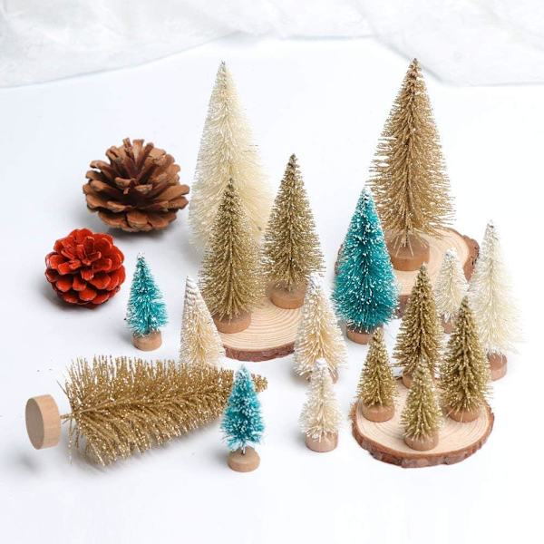 5 st miniatyr konstgjord julgran inomhus bordsdekoration