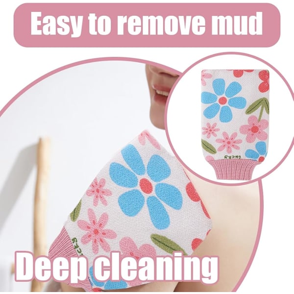 Styk Body Eksfolierende Handske, Body Scrub Handske, Eksfolierende Handske, Naturlig og Effektiv Scrub, Krop og Ansigt til Kvinder og Mænd, Renser og Udrenser