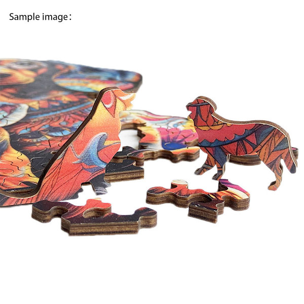 (Ugle)Trepuslespill i tre for voksne (42x33cm, 220 brikker), unikt formet puslespill