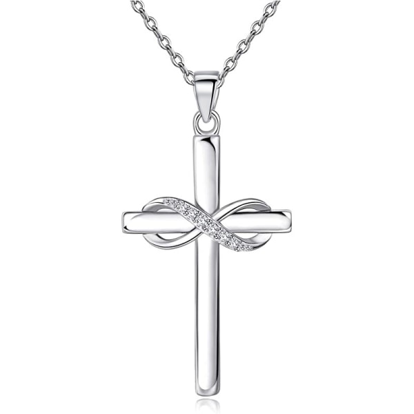 Valentinsdag S925 Silver Cross halskæde