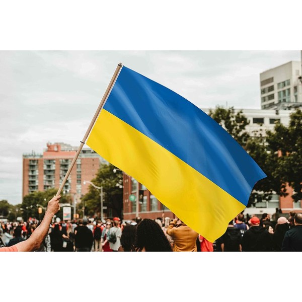 Ukrainsk flagga - Ukrainsk flagga levande färger och UV-beständig