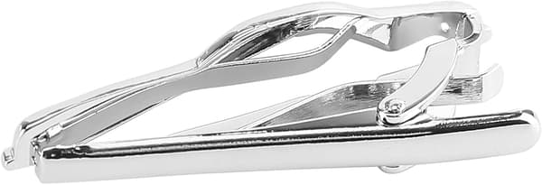 Sølv slipsklips Herre slipsklips for vanlig slips Rustfritt stål slipsklips, sølv, slipsklips