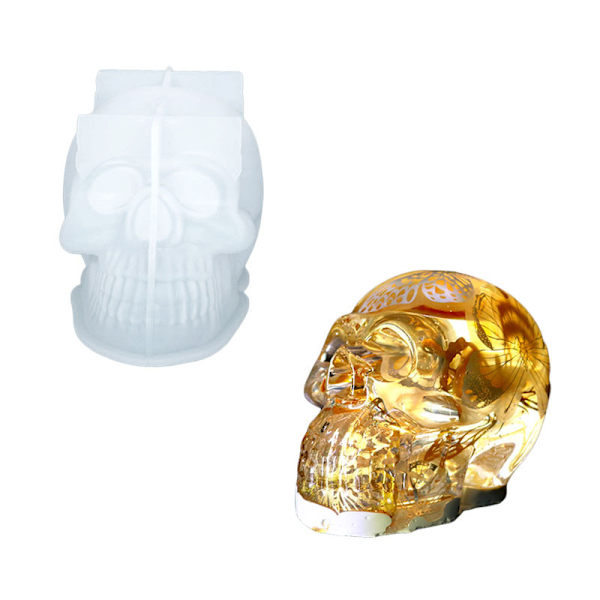 Silikoneharpiksforme, 2 store silikone kranieepoxyharpiksforme