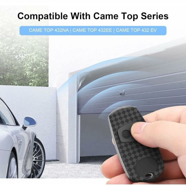 Black, Set of 2 Gate Remote Control Compatible with Top 432EV, 432EE, 432NA, 433.92 MHz Garage Door