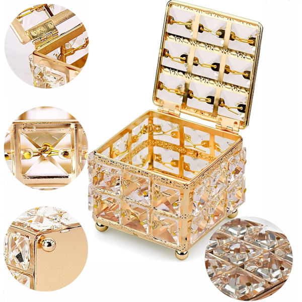 Krystal Kosmetik Opbevaringsboks, Krystal Kosmetik Opbevaringsboks, Makeup Organizer, Lille Kosmetik Opbevaringsboks
