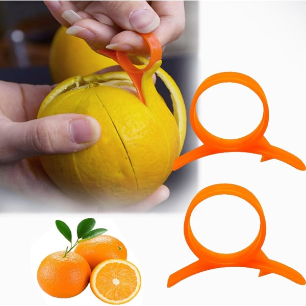 2 stk. Citrus Zester Peeler, Orange Peeler Citrus Remover Plastskærer Nem Frugt Cutter Frugt O