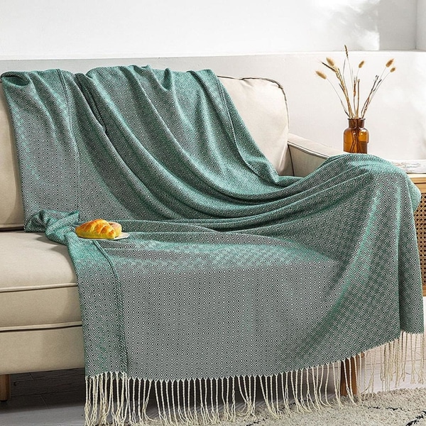 (Vihreä)Sängynheitinpeitto Päiväpeite Koristeellinen sohvanheitin sohva Bla
