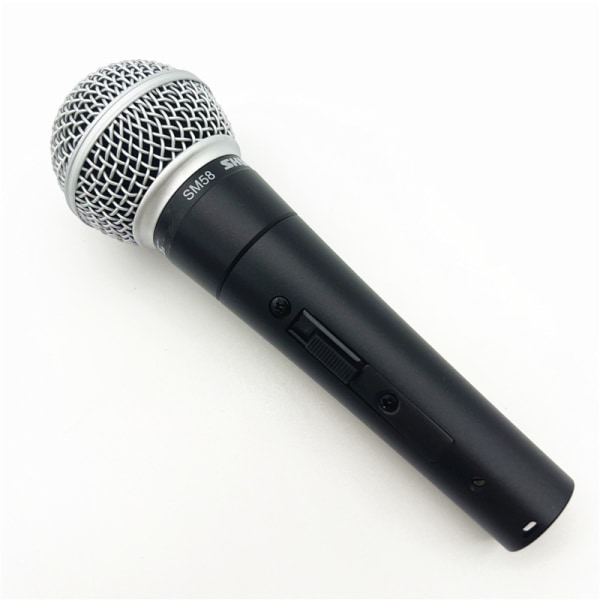 For Shure SM58 Dynamisk Vokalmikrofon Kablet Mikrofon med Bryter Wit