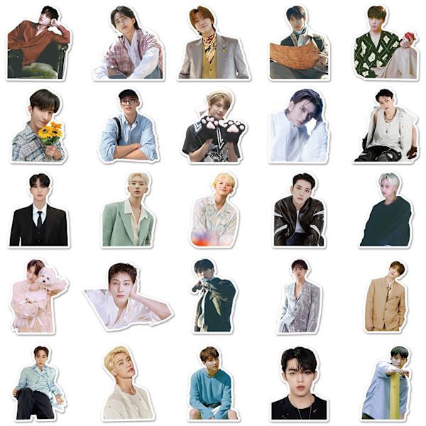 50 st Seventeen Boys Resväska Klistermärken Kändis Perifer Kopp S