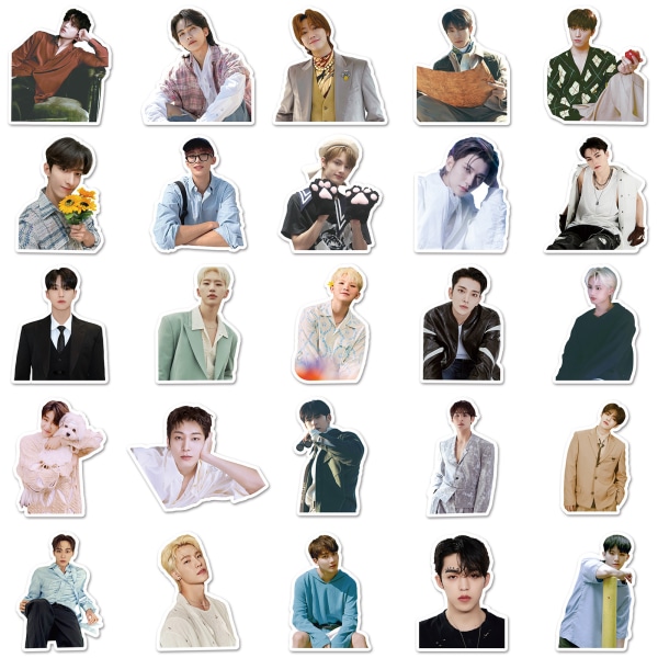 50 stk Seventeen Boys Suitcase Stickers Celebrity Peripheral Cup S