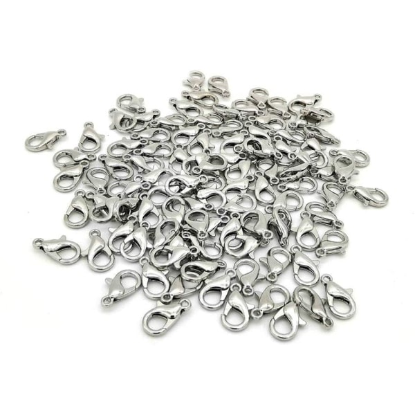 100 stykker sølv hummerlås/smykkelås for smykker M