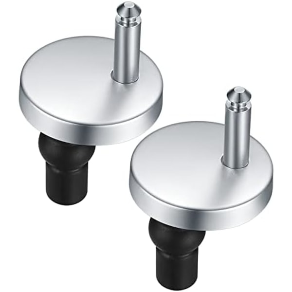 (6,1×6,1×5cm) 2 stk. Toilet Sædehængselbeslag, Hurtigudløsningshængsler, Toilet Sædehængselbeslag, med udskiftningsgummi