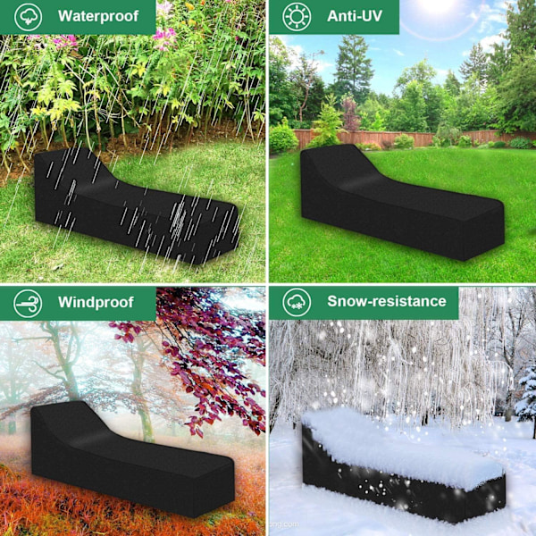 Utomhus solstolsskydd 210*75*80cm Vattentät Vindtät O