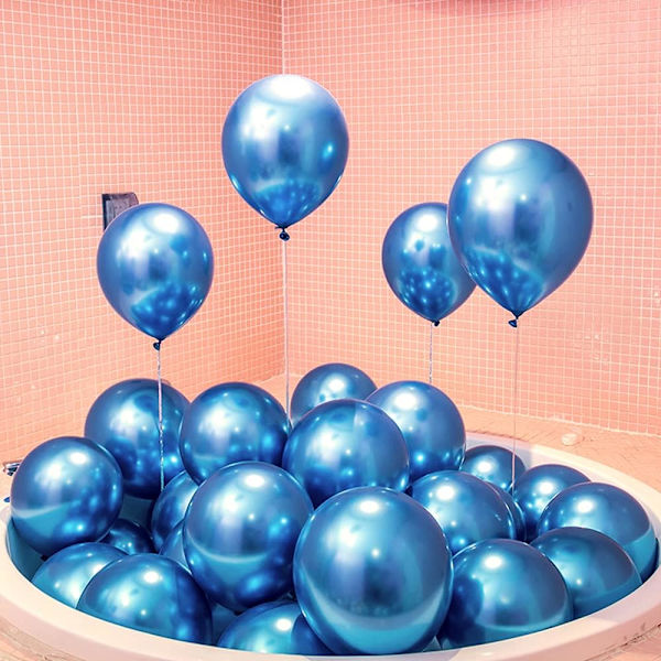 50 ballonger krom ballonger i metallisk glans tykke lateksballonger
