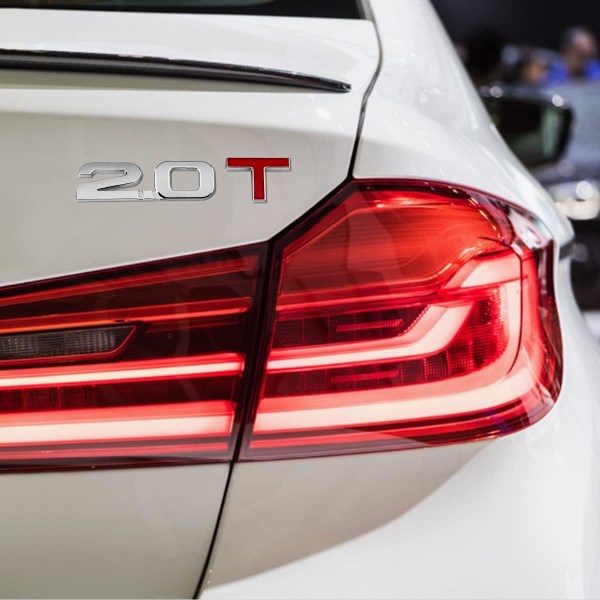 Uusi Turbo Metal Trunk Emblem Badge Decal Sticker sopii Audi Ford Hyundaille 2.0T(11*2.5cm)