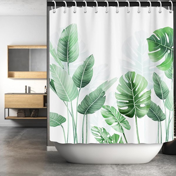 180x180 cm Suihkuverho, Homehtumisenestosuihkuverho, Vedenpitävät Kylpyverhot, Pestävä Suihkuverho Koukkujen kanssa B