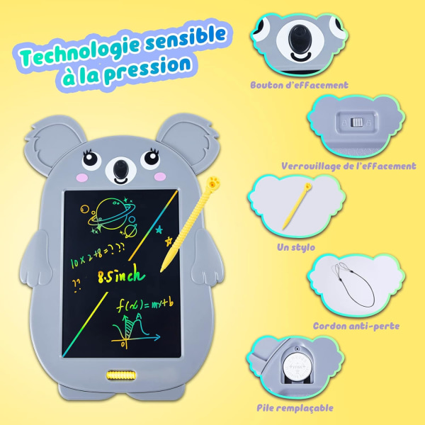 LCD-ritplatta för barn, Doodle Board Learning Toys, 21,4*30,5*1,2cm Färgglad och raderbar ritplatta
