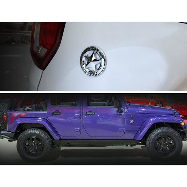 3d Metal Texas Edition Stjerne Logo Bilklister Emblem Badge De