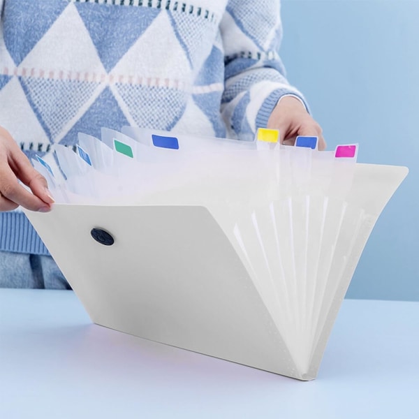 12 roms A4-sorter, A4-dokumentmappe, egnet for studenttestpapirpakke, filorganisator