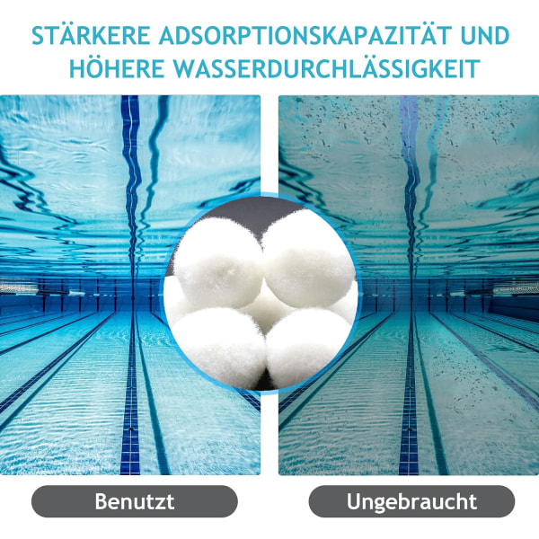 Svømmebassengfilterball 1000g - Filterballer tilsvarer 36 kg