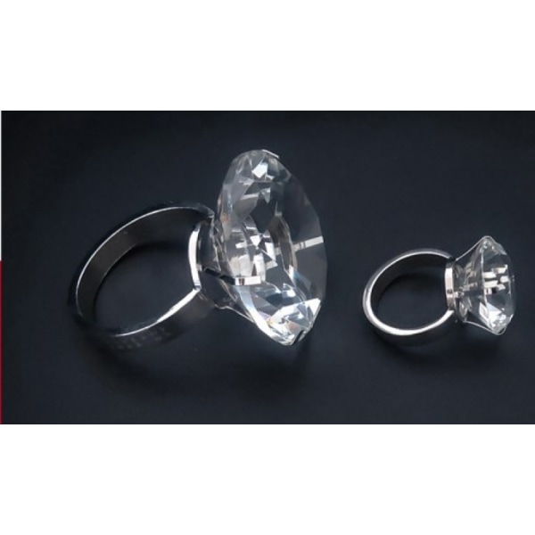 1 stk stor diamantring falsk diamantring krystall dekor gave ring forslag ring bryllup 8cm