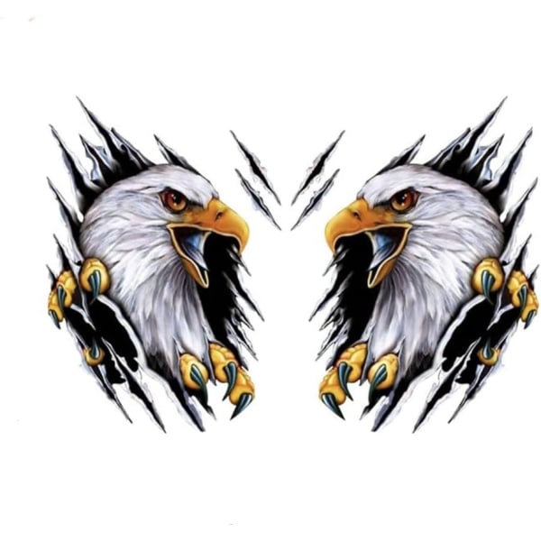 （2 stykker）3d Eagle Car Stickers, Car Personality Eagle Car Sticker