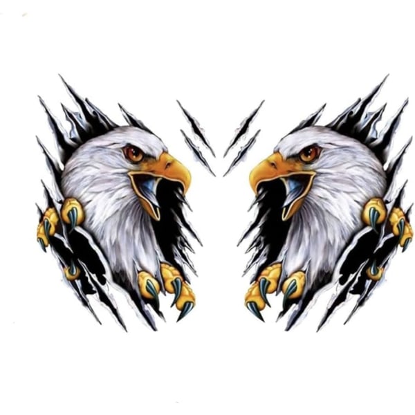 （2 stykker）3d Eagle Car Stickers, Car Personality Eagle Car Stickers