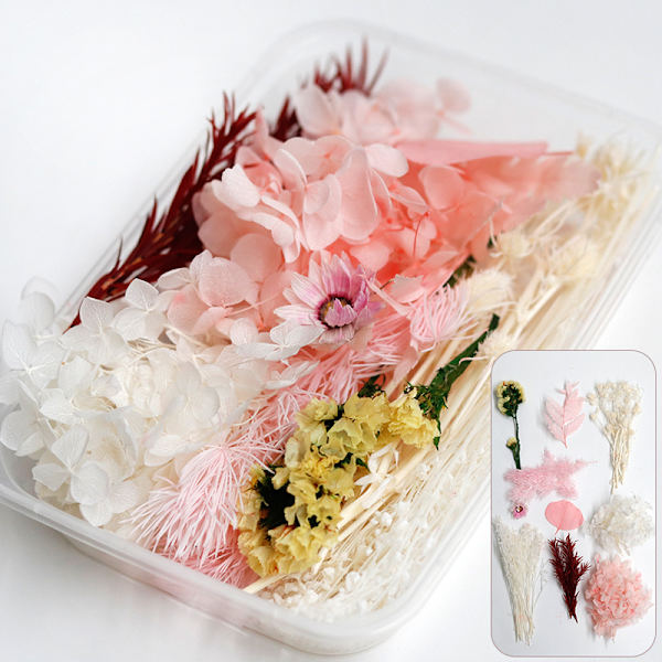 Bevarede blomster tørrede blomster DIY materialepakke flydende flo