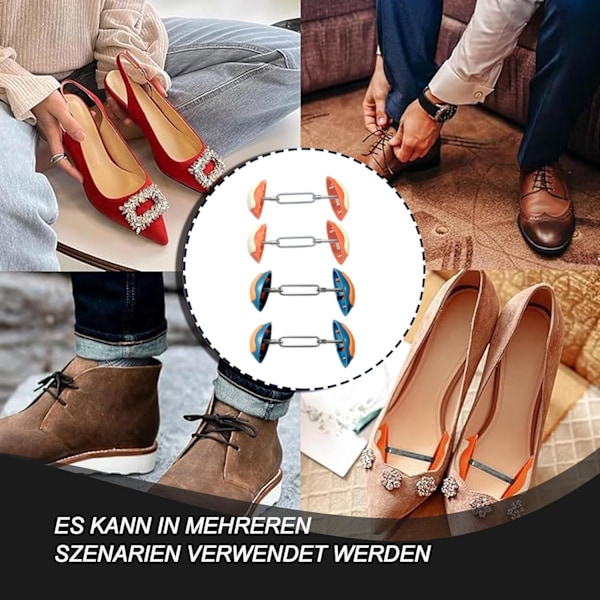 Par Justerbare Skotre - Skoblokk for Menn Kvinner Sklisikker Justerbar 7-11cm Mini Universal Skotre for Utviding av Høyhælte Sko Ballerina Sko Sne