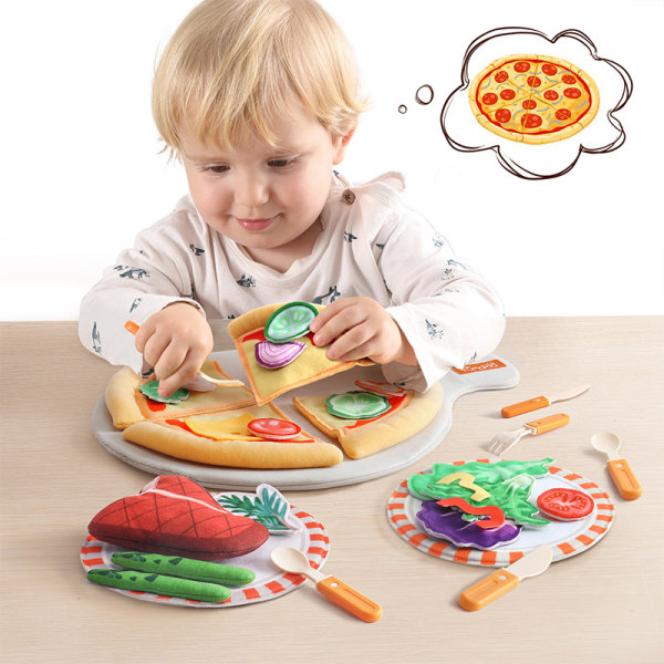 Blue Dream Feutre Jouer Nourriture Pizza Jouets pour Enfants Re