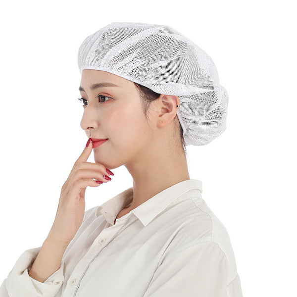 (Hvit), Toque Mesh Cap 5 stk Beanies Hat Unisex Engangsfiskegarn