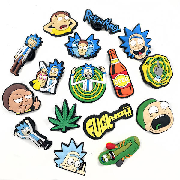 Rick ja Morty -sarjakuvakengän kukat, rei'itetyt soljet, D