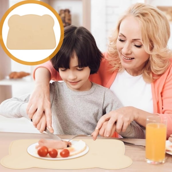 Barnmatsbricka för Bebisar och Barn, Silikon, Halkfri Servett för Barn och Bebisar