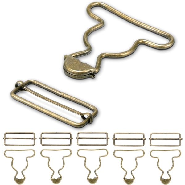 6 sæt 1-1/2\" Overalls Spænder Udskiftning, Seler Spænde Metal Bib Clip Lås med Justerbar Tri-Glide Slide Spænde