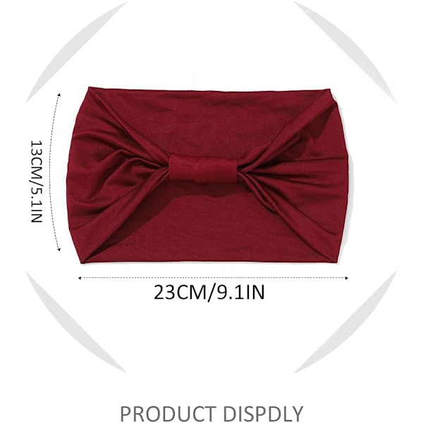 Hårtillbehör - 3 st Bohemian Style Knuten Yoga Pannband Solid Color Elastiska Stretchiga Pannband