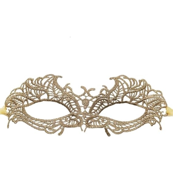 Lady of Luck Lace Mask, Venetian Masquerade Sexy Lace gull Ball Mask Halloween Party, en gave til min