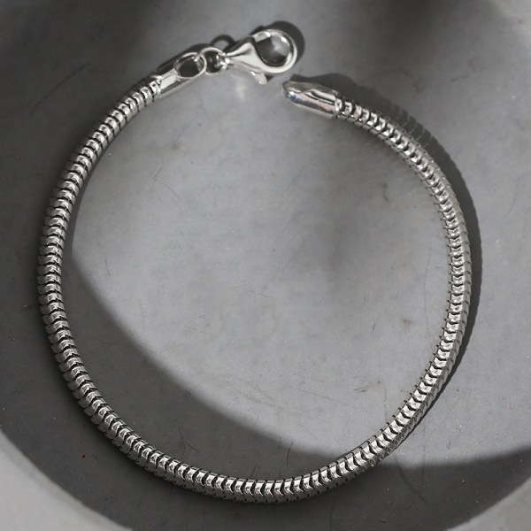 20cm x 3,3mm, 925 Sterling Silver Damarmband för Kvinnor