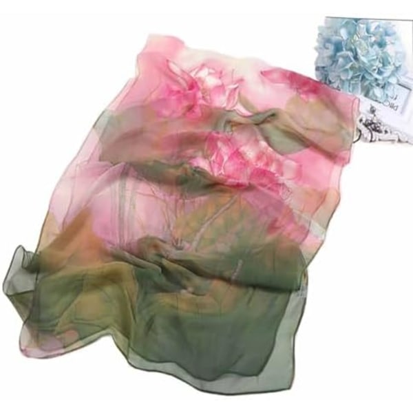 Sjal för kvinnor Lättviktsmode Sjal Tryckt Blommigt Mönster Sjal Sjal Wraps