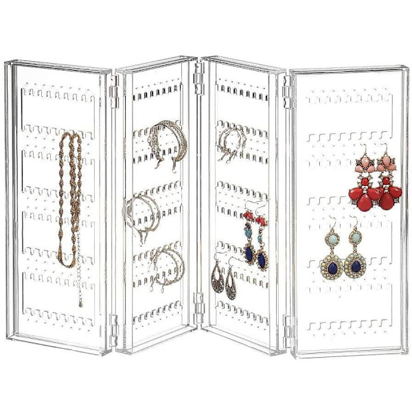 Smyckeshållare hopfällbar smyckesförvaring smyckeshållare örhänge display halsband förvaring örhänge håll