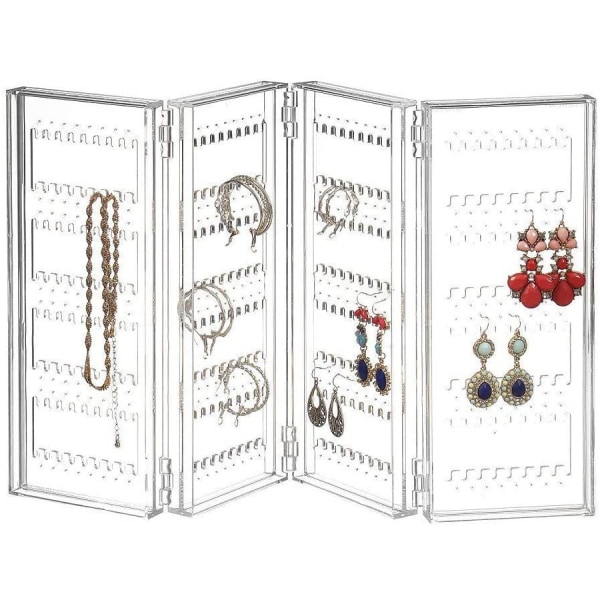 Smyckeshållare Vikbar smyckeförvaring Smyckeshållare Örhänge Display Halsband Förvaring Örhängehållare