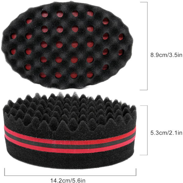 Hår Svamp Børste, Afro Curl Svamp Børste til Krøller Dread Coils H