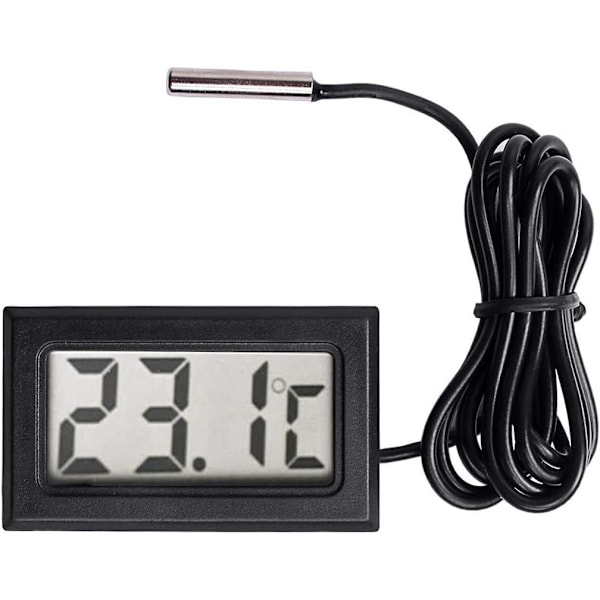 1 st Ny Digital LCD Termometer Temperaturmätare Probsensor Räckvidd -50 Celsius C till +110 Celsius C