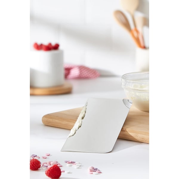 Kakaoskrapa i rostfritt stål, silver, extra hög (25,5 cm)