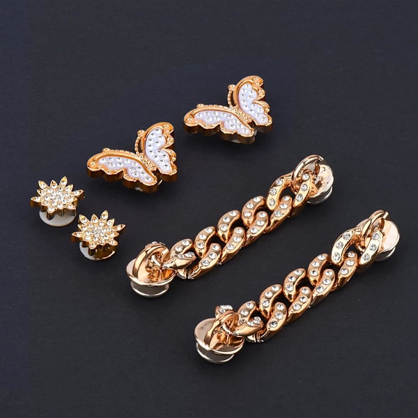 12 stk. Bling Sko Charms til Kvinder og Piger Bling Sko Kæde til Sandaler og Slippers, Søde Sko Tilbehør til Gaver