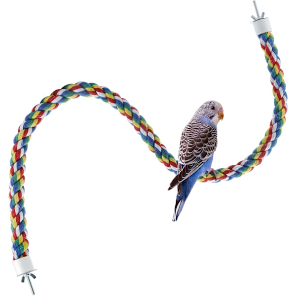 Papegojställning Rep Budgie Klätterrep Fågelbur Leksak Tillbehör för Kakadu/Lovebirds (80cm)