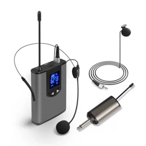 Trådløs UHF Lavalier/Headset-mikrofon med Bodypack-sender