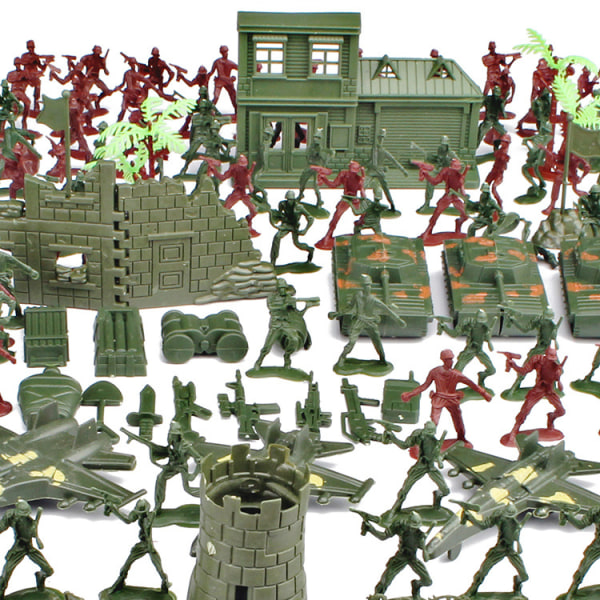 290st 4cm liten set militär leksak för barn sandbord