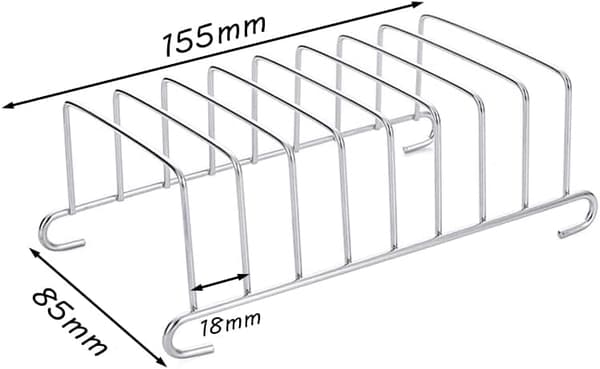 Rostbrödshållare i rostfritt stål, 2-pack, Silver